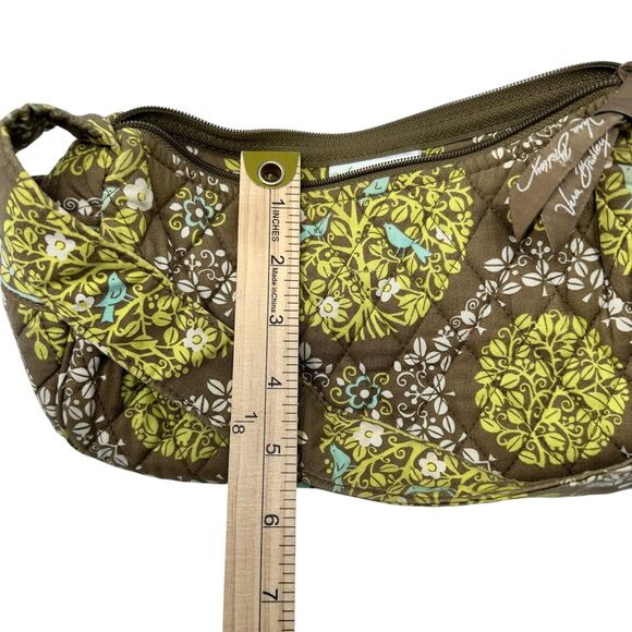 Vera Bradley Retired Cotton Green and Brown Birds Sittin in a Tree Handbag - Picture 7 of 7